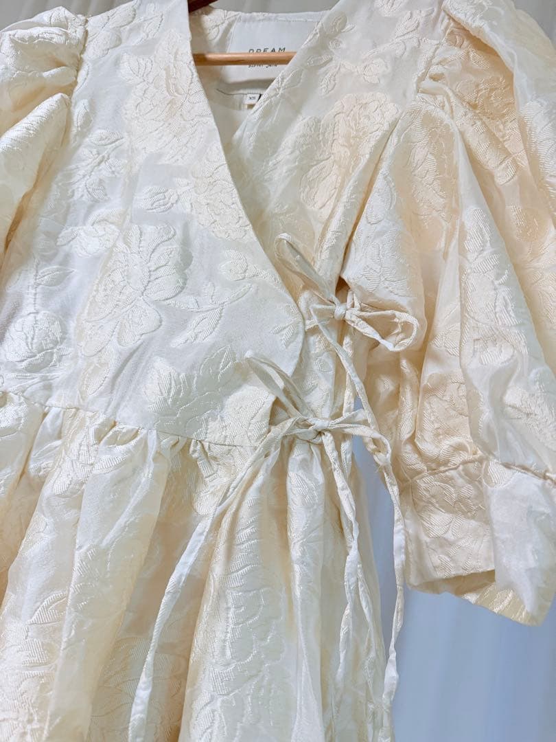 【DREAM sister jane】ジャガード花柄ラップミニワンピース