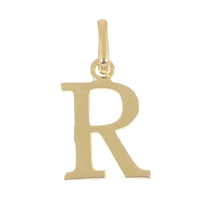 18金 K18 イニシャル アルファベット R トップ ヘッド チャーム 新品