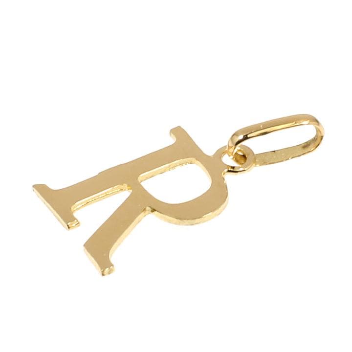 18金 K18 イニシャル アルファベット R トップ ヘッド チャーム 新品