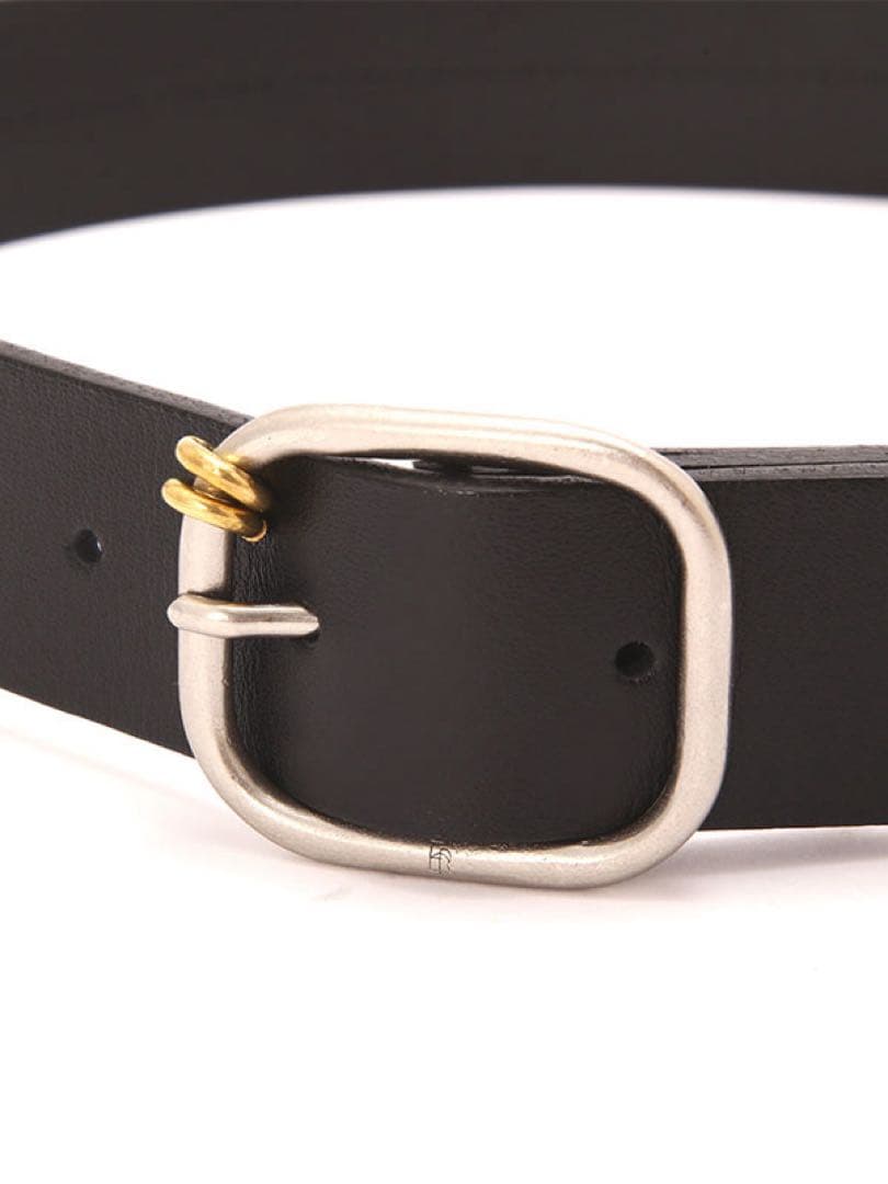新品　ETRE TOKYO ブラスリングバックルセンターステッチベルト　ブラック