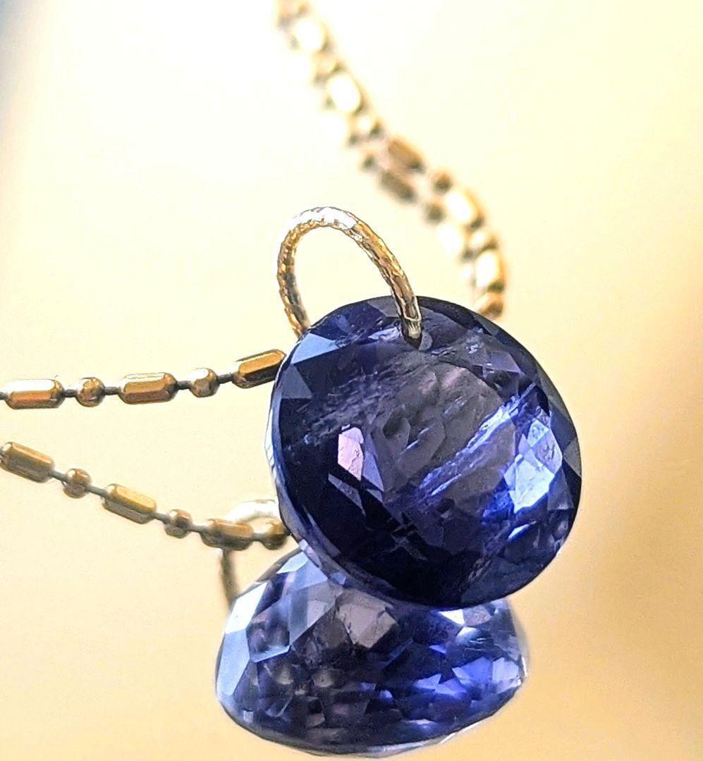 ♢ハイジ✨♢K18 アイオライト 4.77ct ネックレスチャ―ム