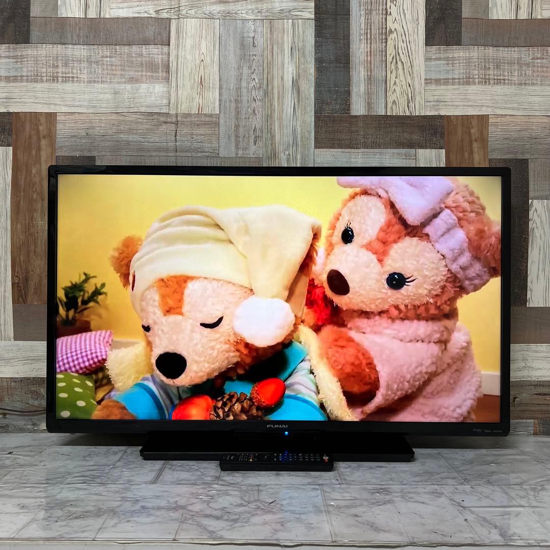 即日受渡❣️全国送料込 フナイ40型地デジBSCSテレビ Wチューナー裏番組録画可