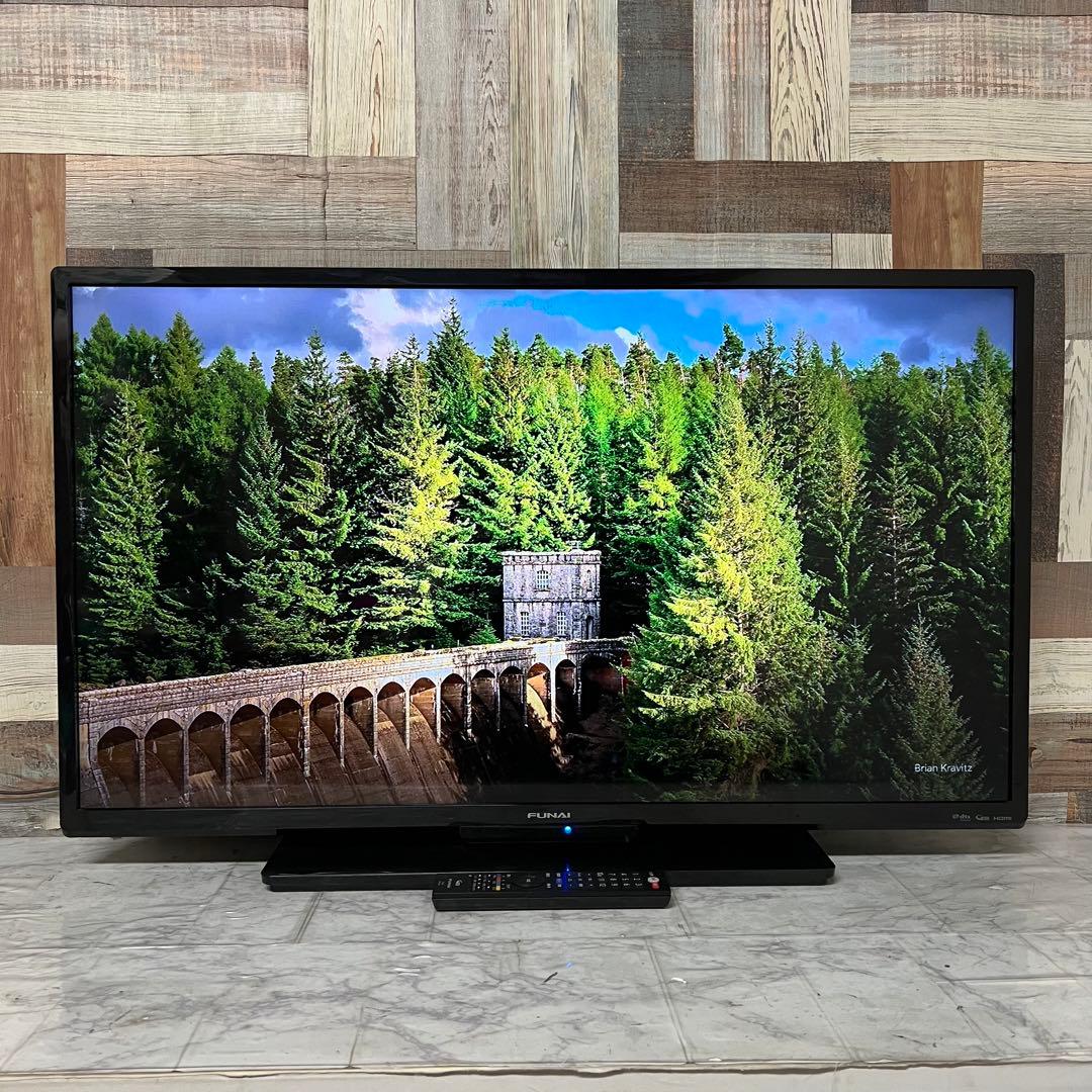 即日受渡❣️全国送料込 フナイ40型地デジBSCSテレビ Wチューナー裏番組録画可