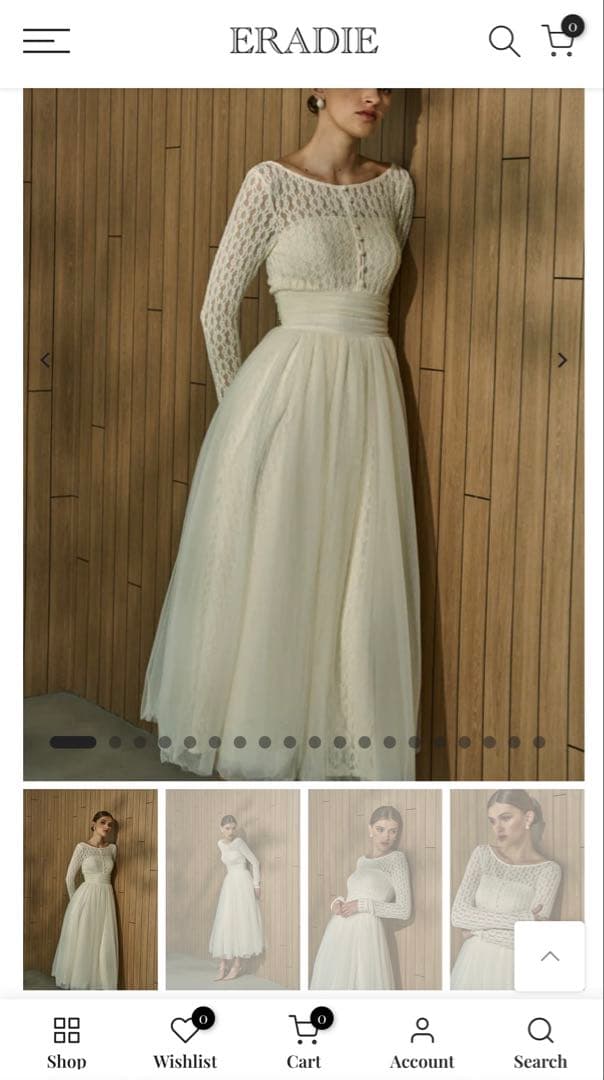 ERADIE レース&チュールワンピース　エラディエ