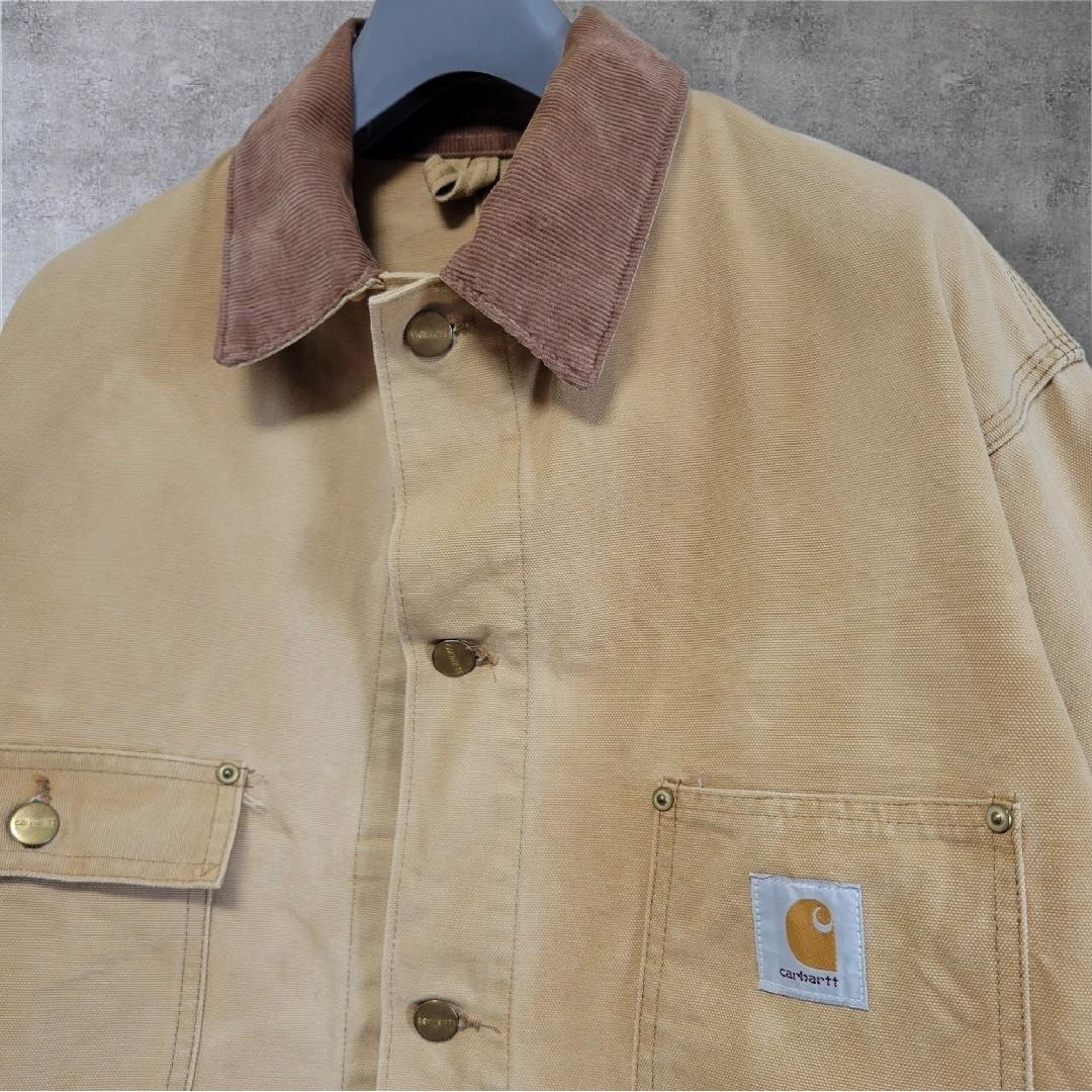 80s 米国製 カーハートミシガンチョアコートカバーオールキャメルブラウンダック