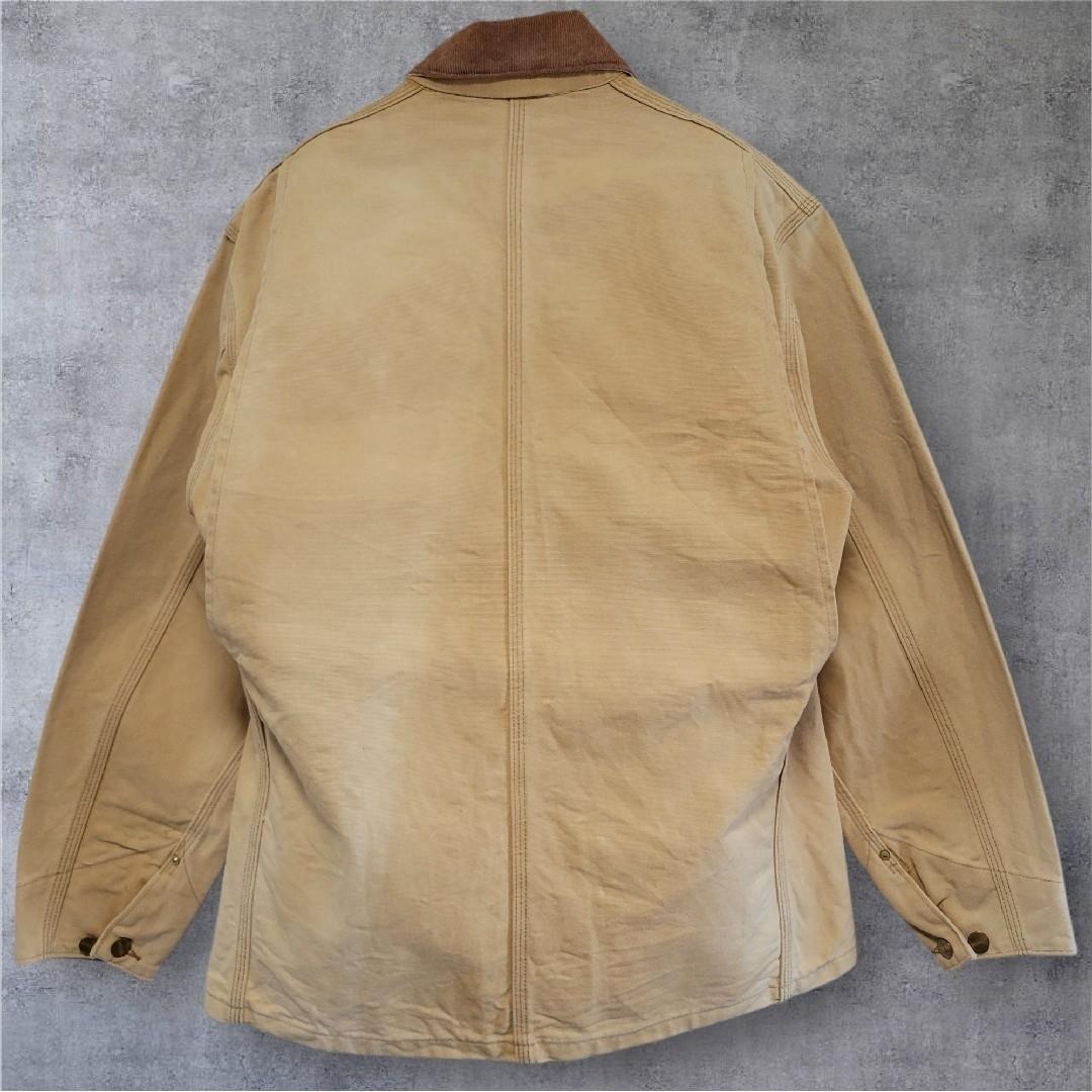 80s 米国製 カーハートミシガンチョアコートカバーオールキャメルブラウンダック