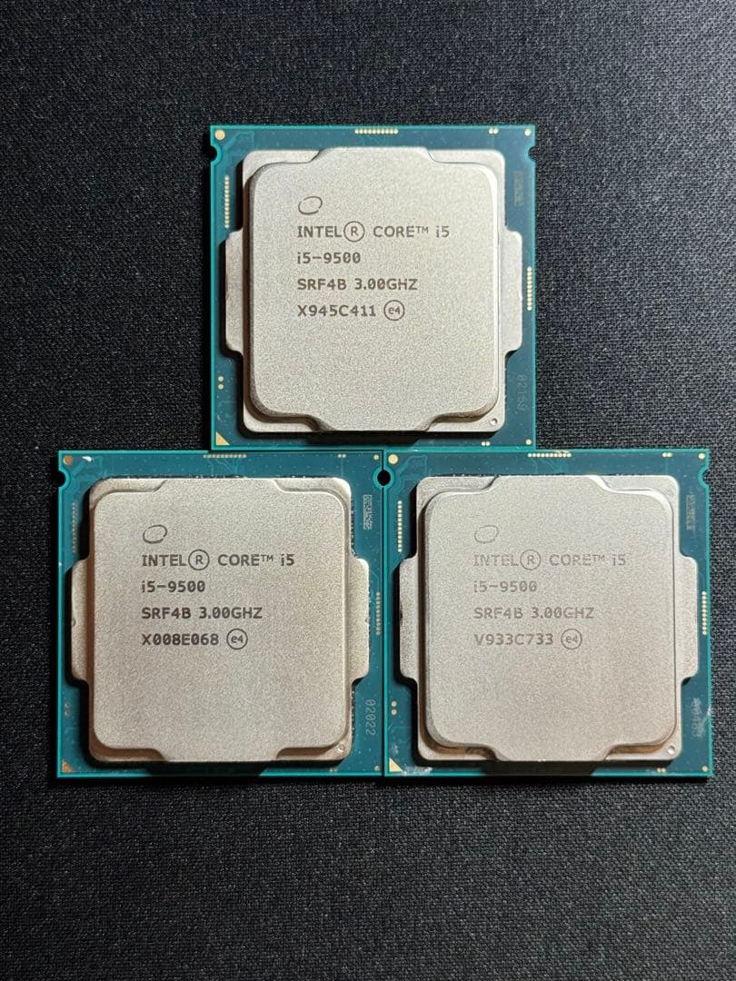 intel第9世代CPU i5-9500×3 動作確認済み
