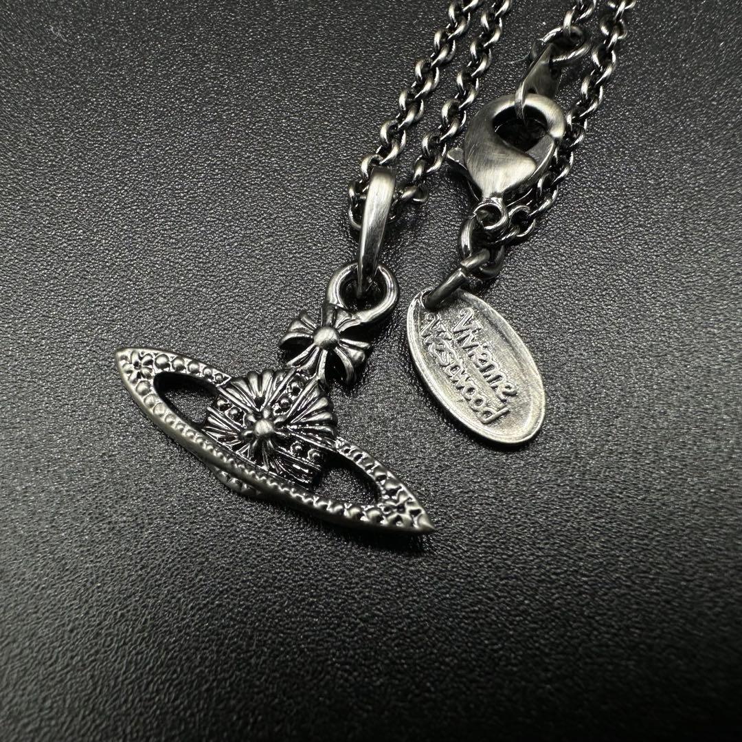 Vivienne Westwood ネックレス シルバー ブラック色 r8124