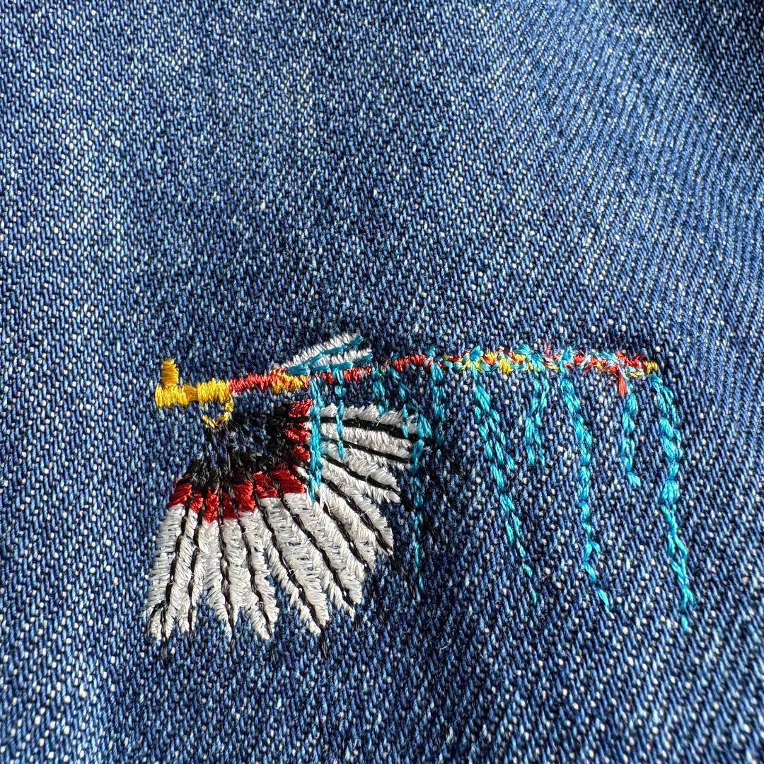 80s-90s USA製 ポロラルフローレン　デニムカバーオール　ブランケット