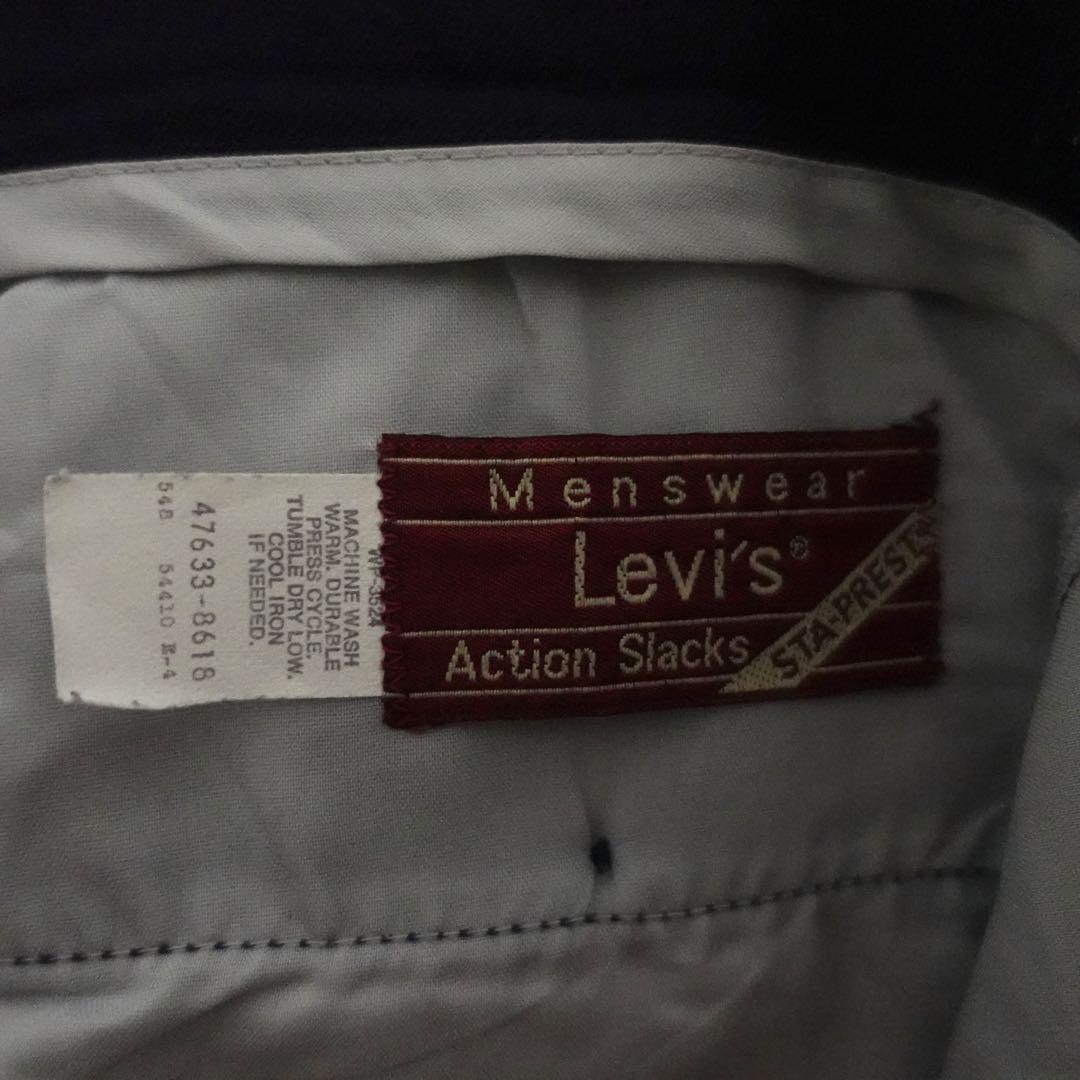 1980s Levi’s アクションスラックス　ネイビー　Talonジップ