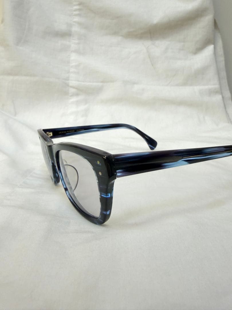 オリバーピープルズ Houston ブルー柄 メガネ サングラス　度なし