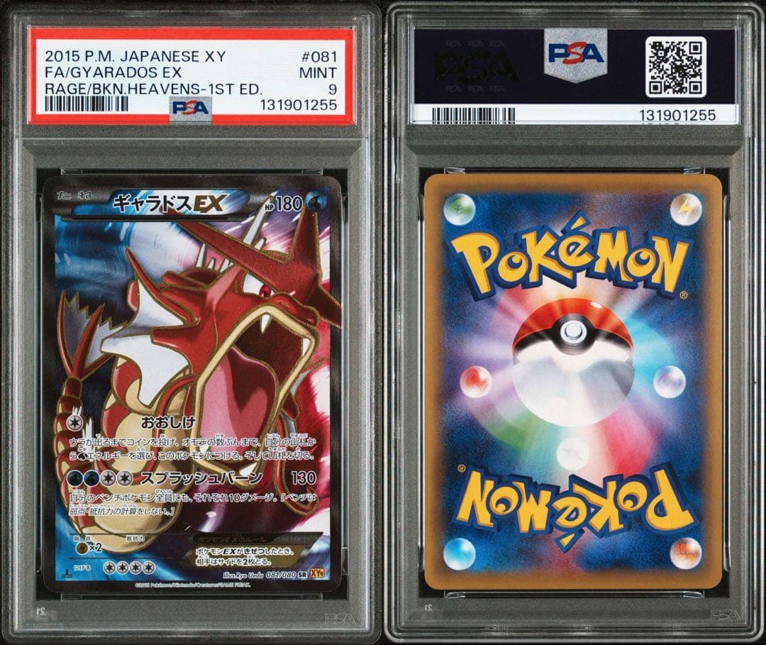 【PSA9 】ギャラドスEX アンリミ SR XY9 破天の怒り 081/080