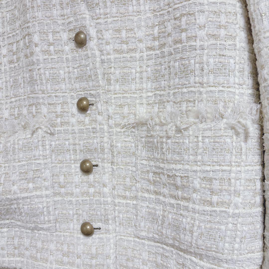 Demi-Luxe BEAMS ファンシーツイード ジャケット ベージュ