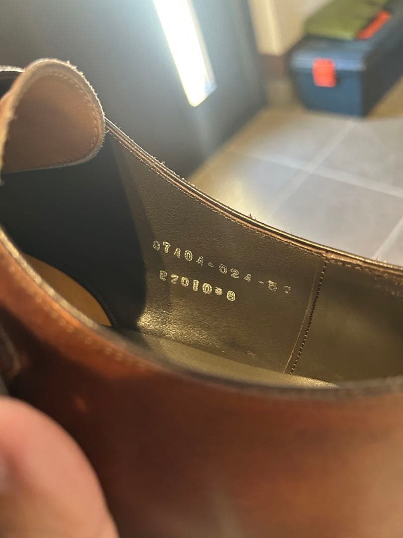 美品　三陽山長　源四郎　ブラウン ダブルモンクストラップ