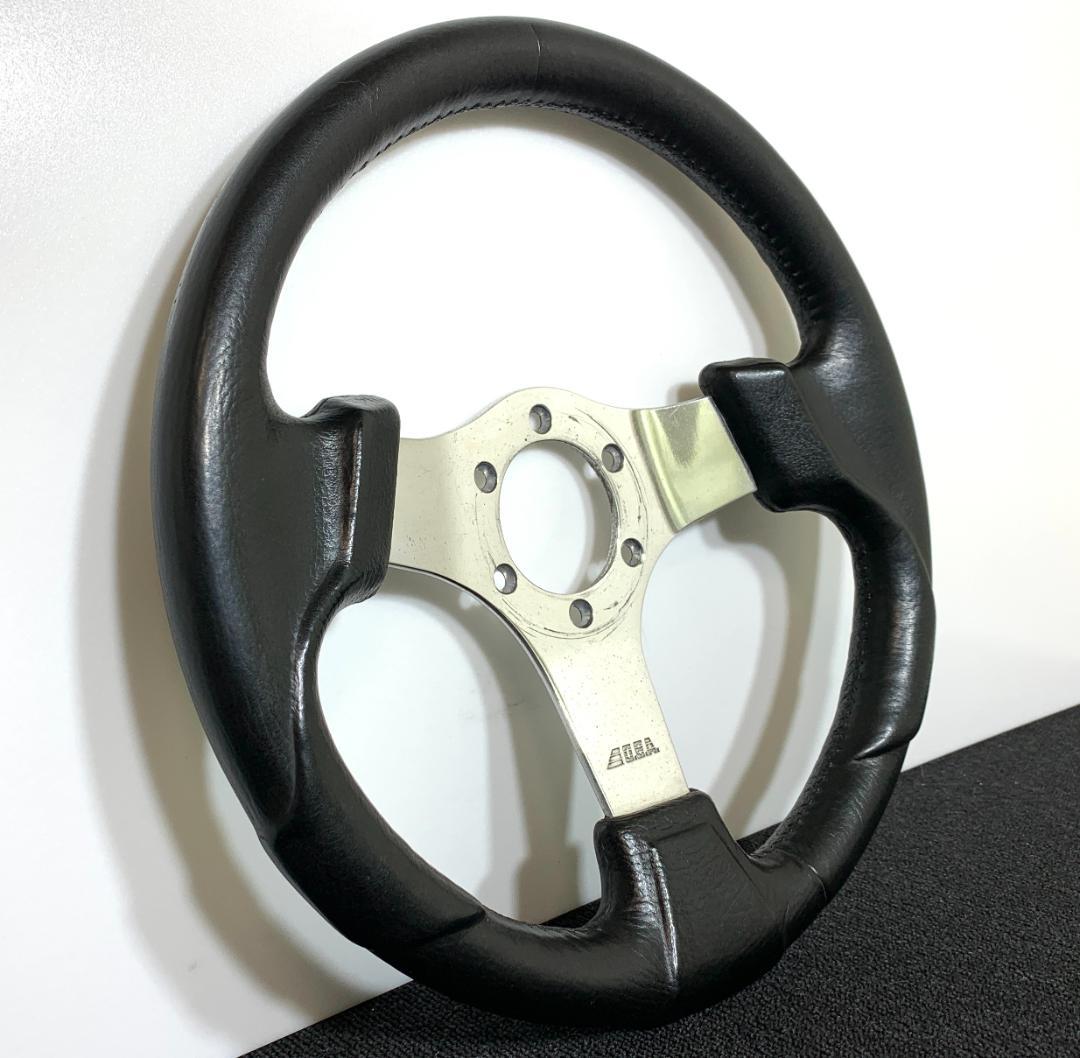 OBA オバ オバハン ステアリング 33パイ ポリッシュ ブラックスキン 希少