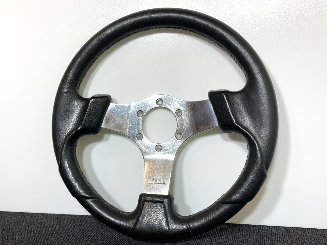 OBA オバ オバハン ステアリング 33パイ ポリッシュ ブラックスキン 希少