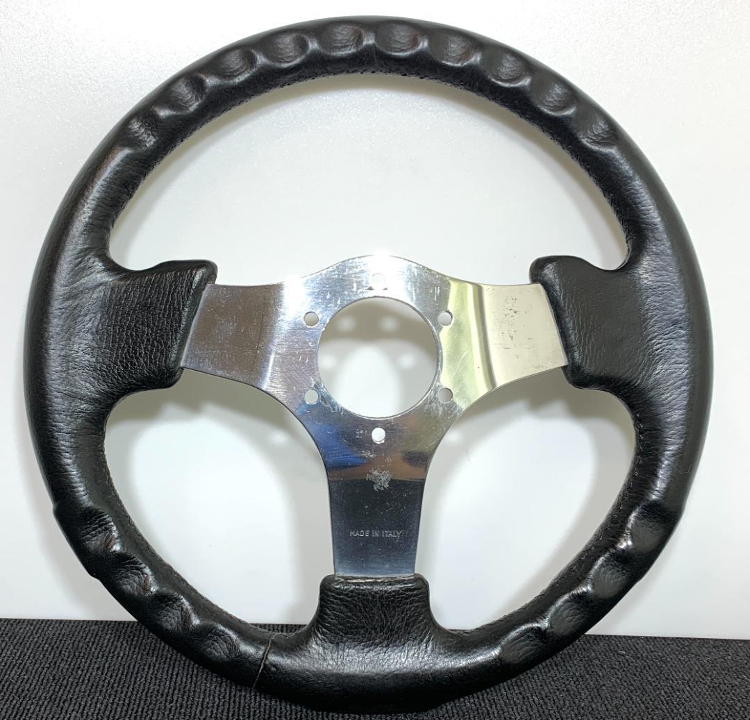OBA オバ オバハン ステアリング 33パイ ポリッシュ ブラックスキン 希少