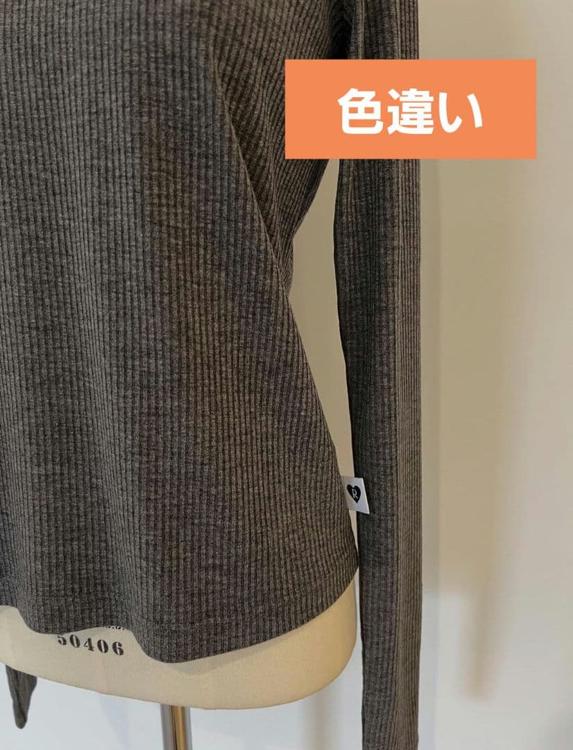 【新品未使用品】rosymonster　アルガン　リブ　クルーネック　ホワイト