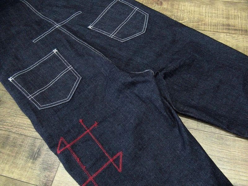 専用　バーンアウト ストレッチ スキニー サルエル デニム オーバーオール