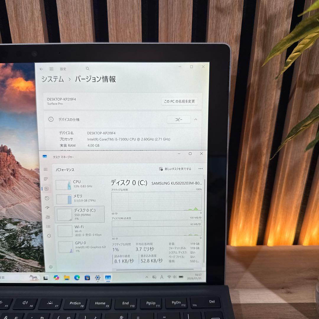準美品2in1モデル‼️Surface Pro 5☘LTE☘大人気ノートパソコン