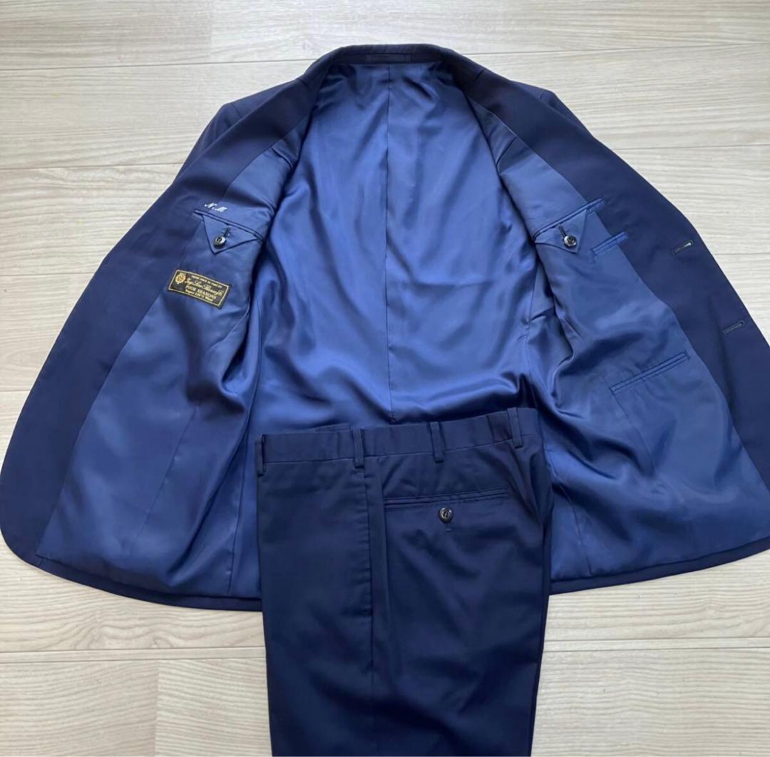 ロロピアーナ　Super130's ウール　スーツ　ネイビー ⭐️17万購入　特価