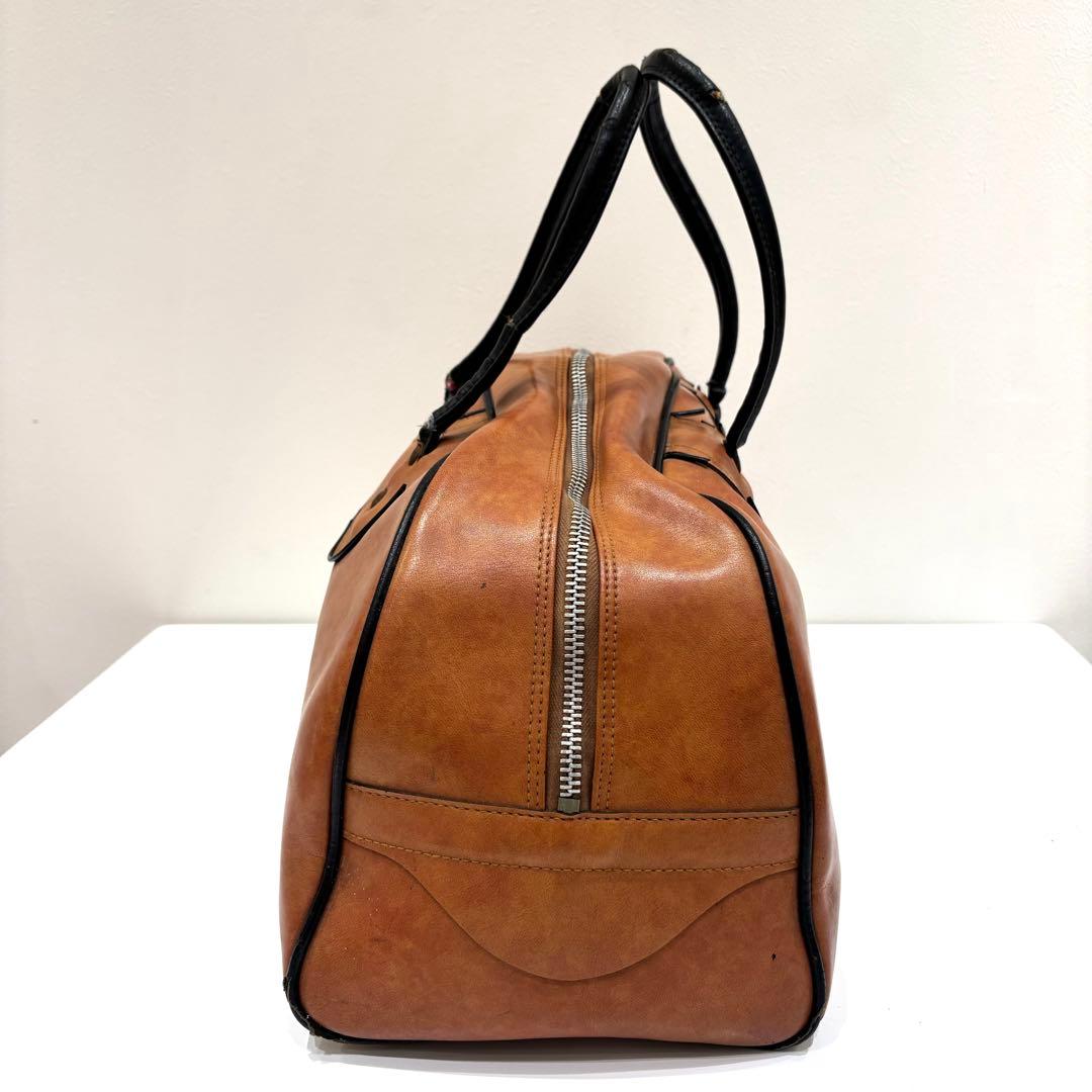 70s アディダス ボストンバッグ レザー ブラウン ヴィンテージ