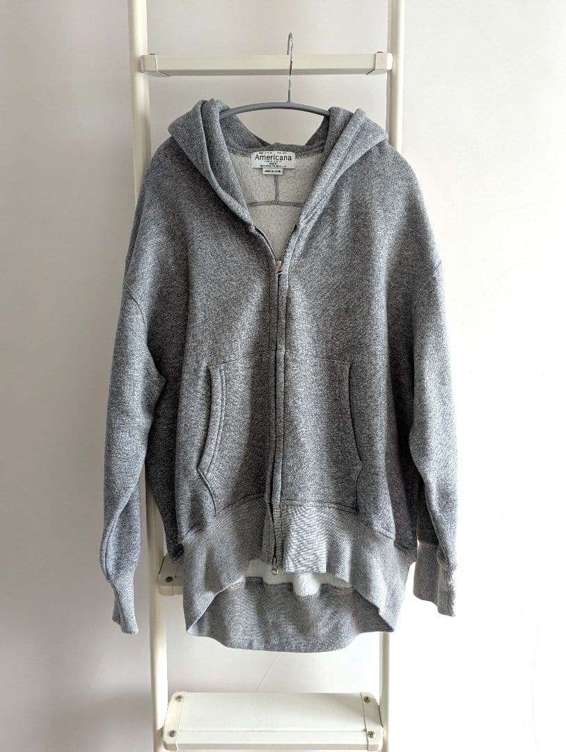 アメリカーナ★Americana WIDE FULLZIP HOODIE グレー