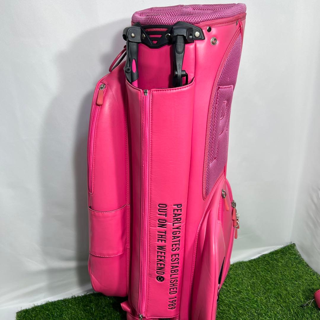 パーリーゲイツ スタンド式　キャディバッグ ピンク　ヘッドカバー付き　ゴルフ