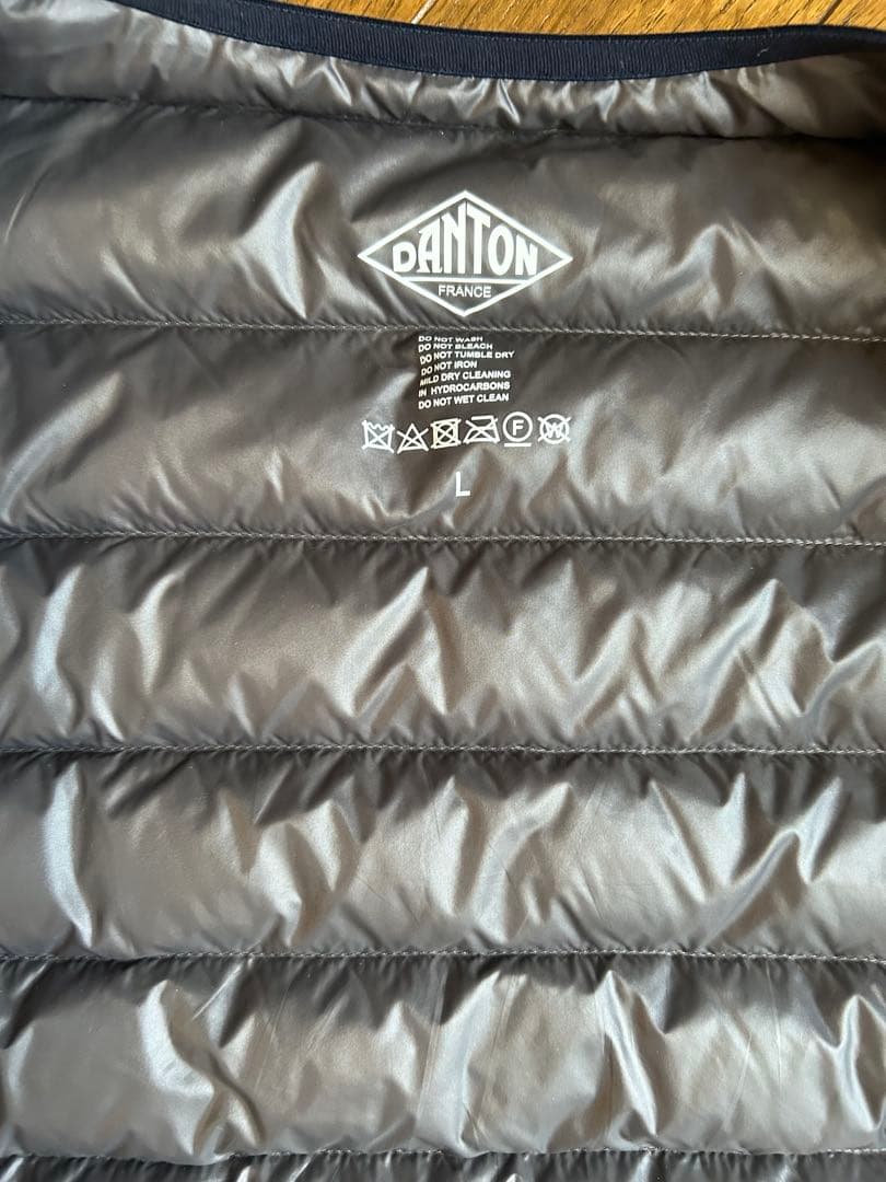 DANTON インナーダウン　ジャケット ネイビー　Lサイズ