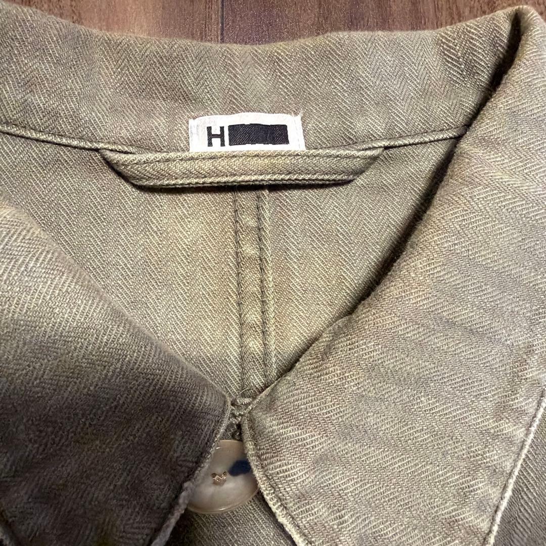 エイチビューティーアンドユース　メンズ　カーキデニムジャケット　Mサイズ