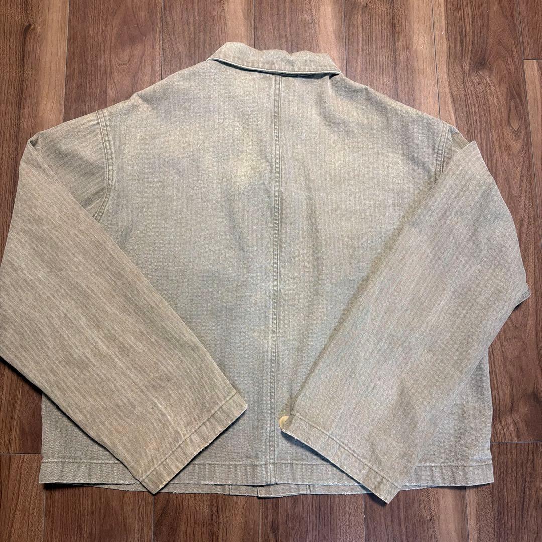 エイチビューティーアンドユース　メンズ　カーキデニムジャケット　Mサイズ