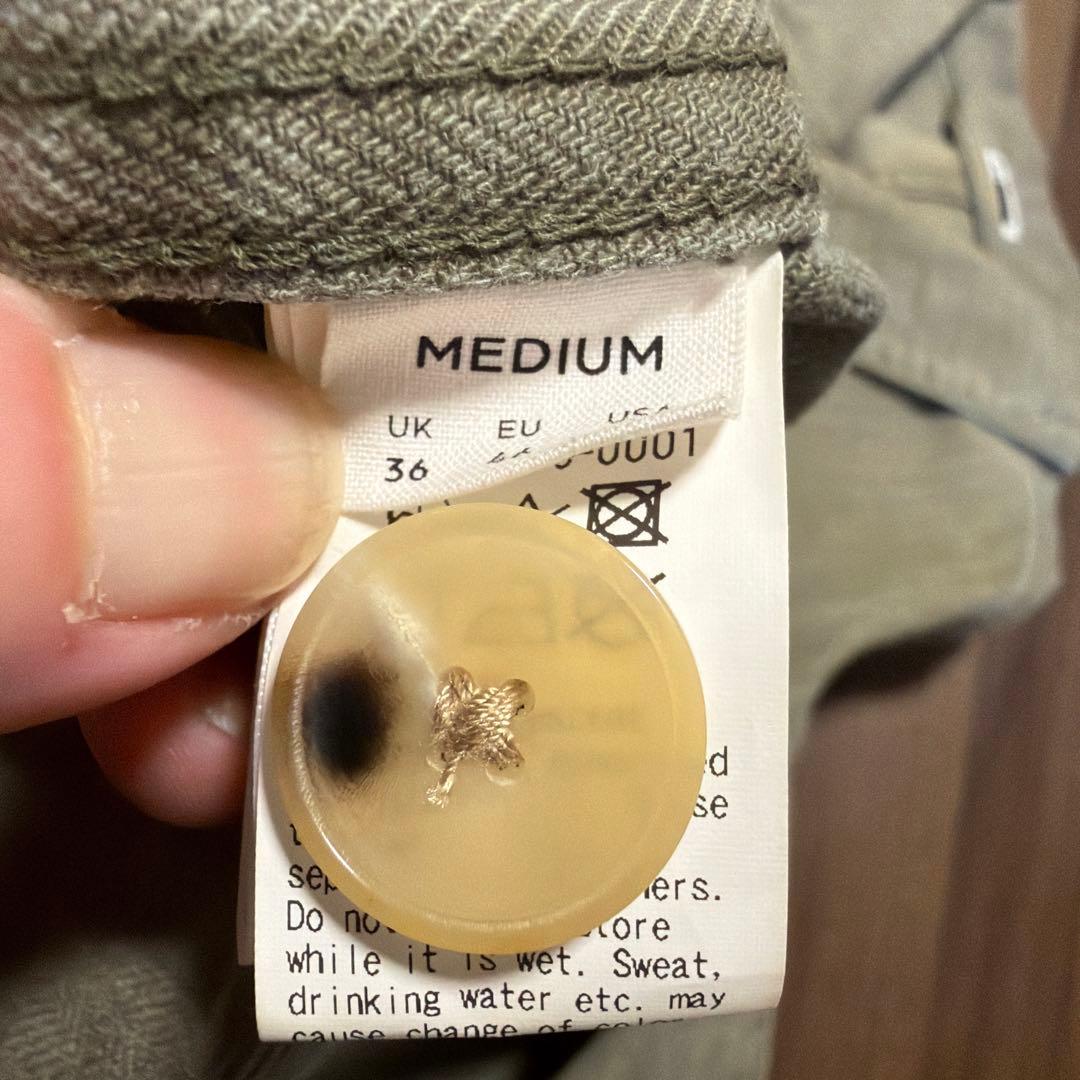 エイチビューティーアンドユース　メンズ　カーキデニムジャケット　Mサイズ