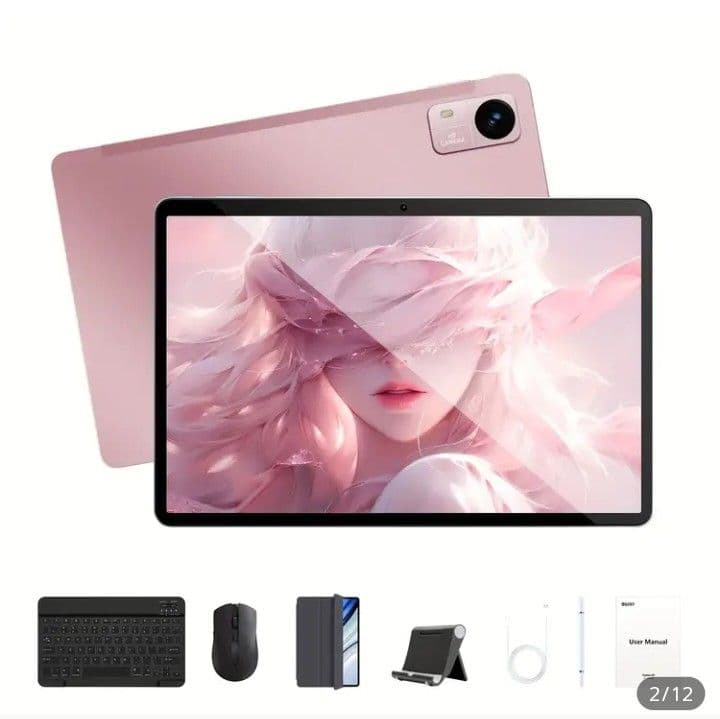 新型 Android 14 タブレット 12GB/128GBギフトセット ピンク