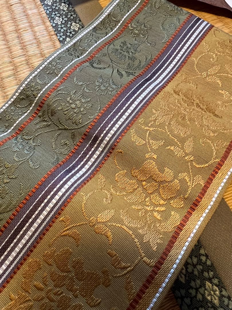 竺仙綿紅梅　浴衣・帯セット　夏訪問着