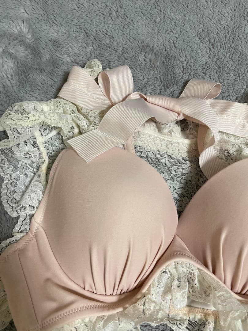 swankiss 水着 ビキニ　ピンク　レース　リボン　フリル