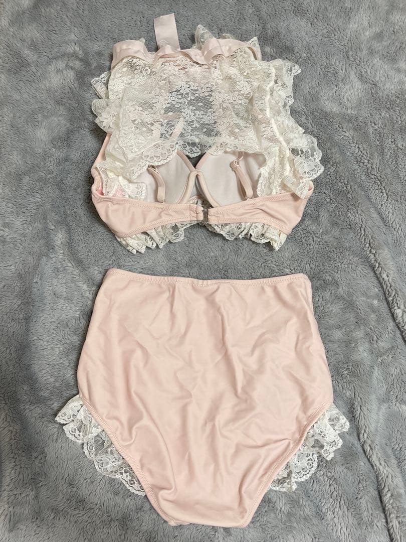 swankiss 水着 ビキニ　ピンク　レース　リボン　フリル