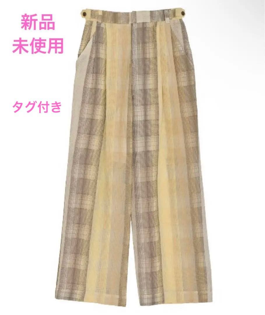 AMERI♡CHECK EMBROIDERY STRAIGHT PANTS(S)