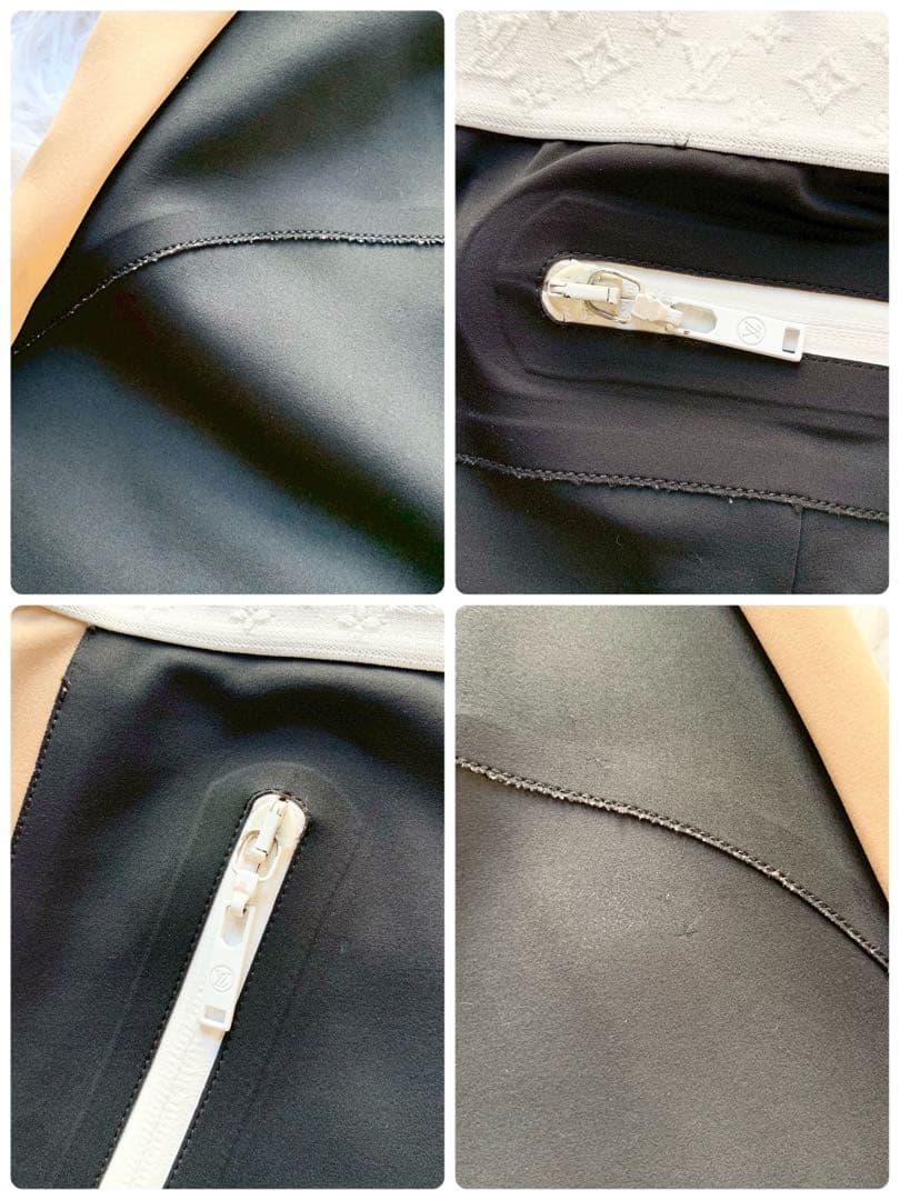 ルイヴィトン　ヴィタミンズ　シャイニー　レギンスパンツ　モノグラム　サイドライン