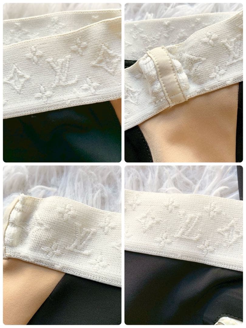 ルイヴィトン　ヴィタミンズ　シャイニー　レギンスパンツ　モノグラム　サイドライン