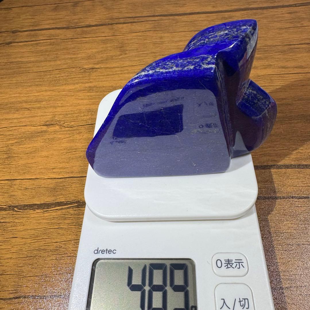 ☆ラピスラズリ☆5A☆引寄せ☆約489 g☆アフガニスタン産☆天然無着色☆磨き石