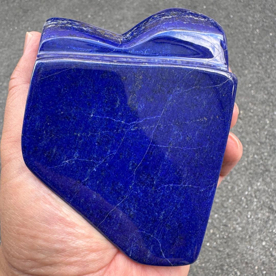 ☆ラピスラズリ☆5A☆引寄せ☆約489 g☆アフガニスタン産☆天然無着色☆磨き石