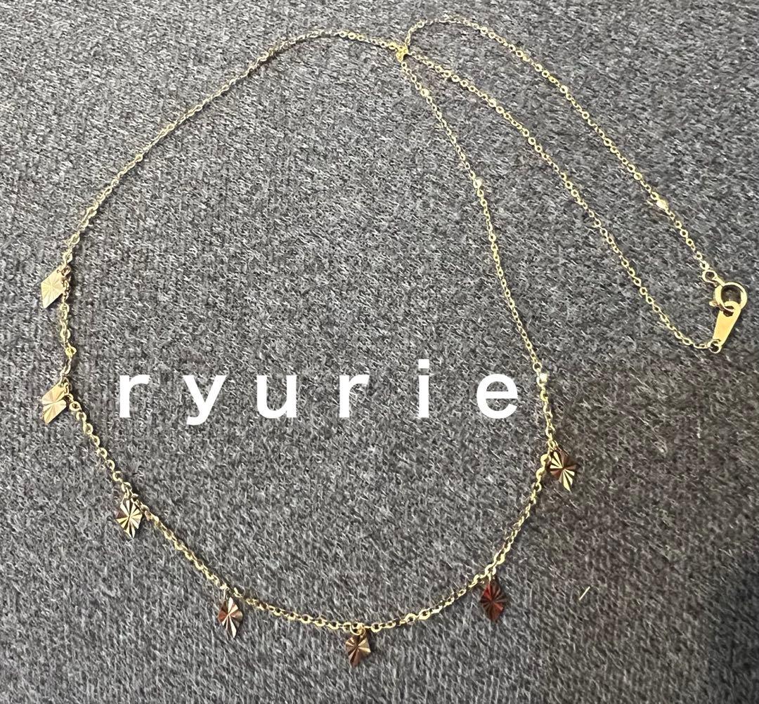 18金K18レディースネックレス43センチ