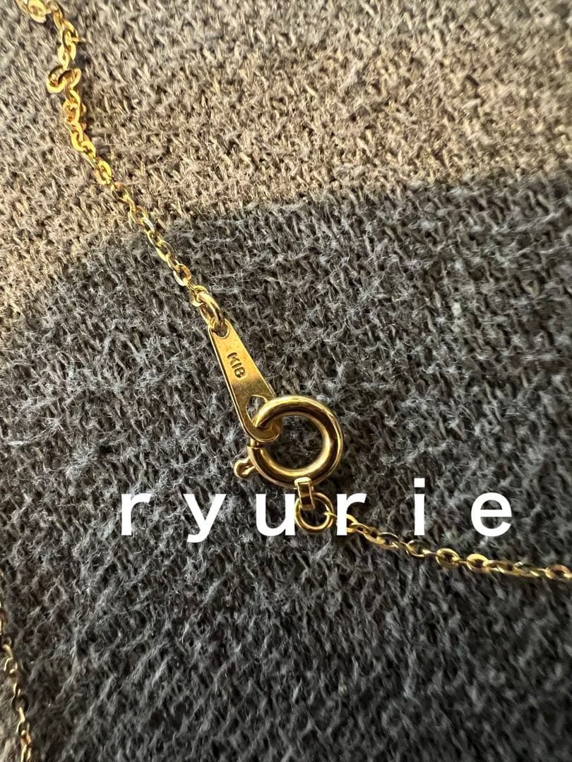 18金K18レディースネックレス43センチ