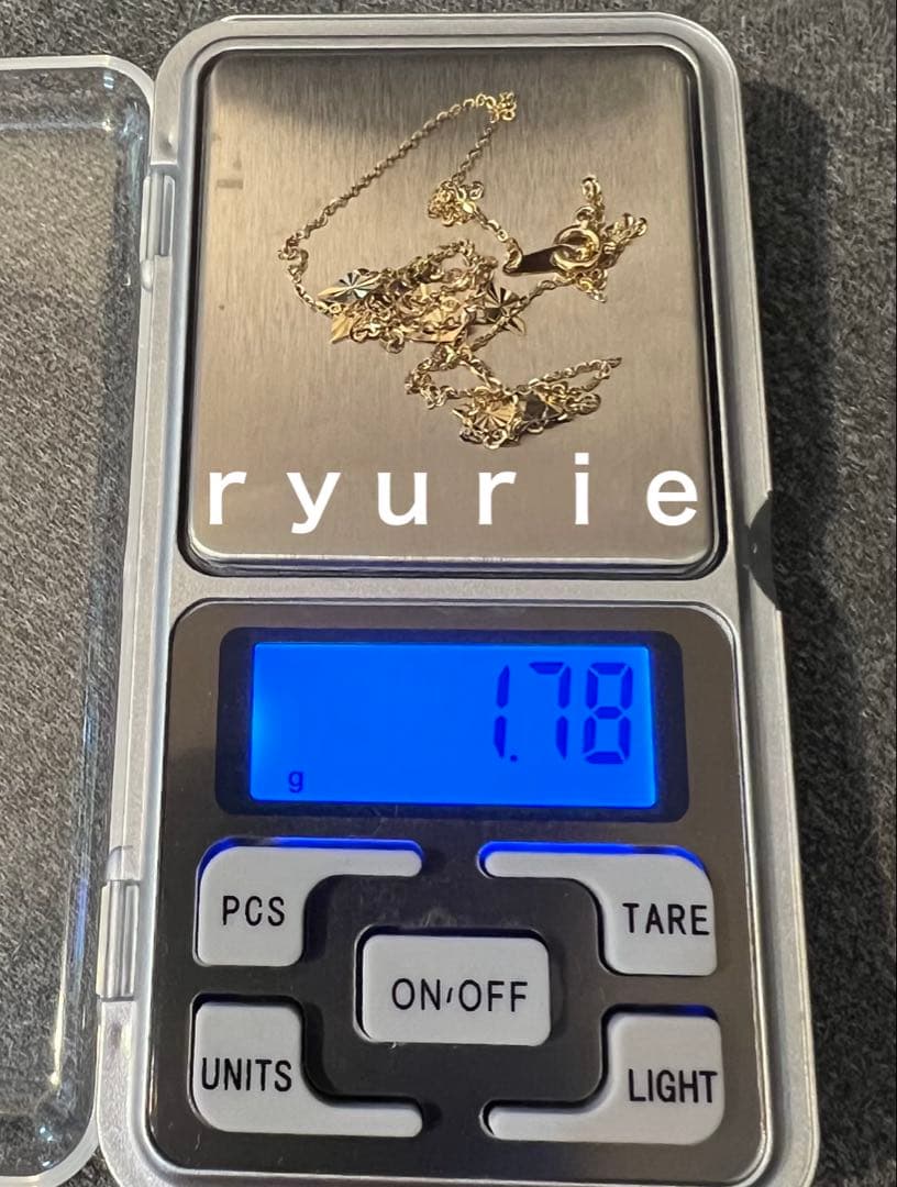 18金K18レディースネックレス43センチ