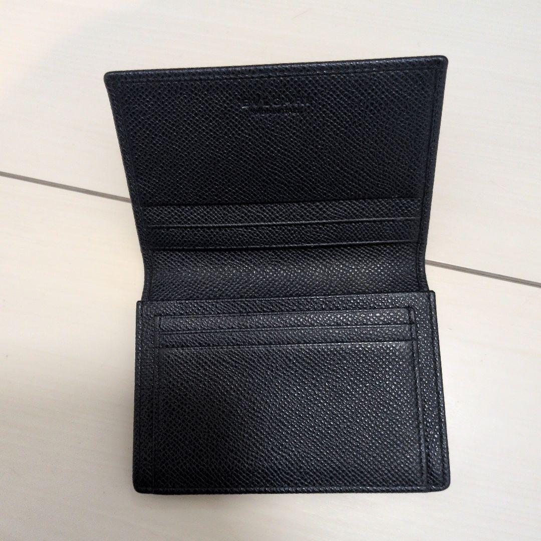 ブルガリ レザー 名刺入れ　ネイビー