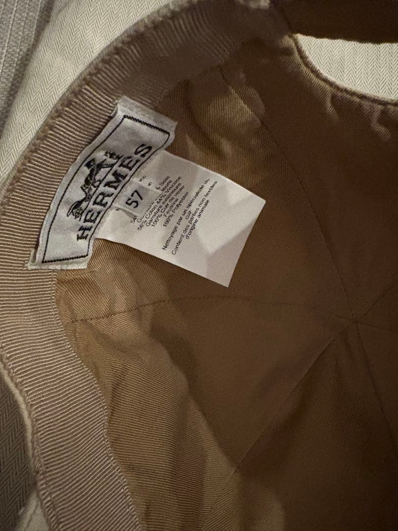 HERMES・ほぼ未使用・キャスケット・キャップ・ホワイト・57cm