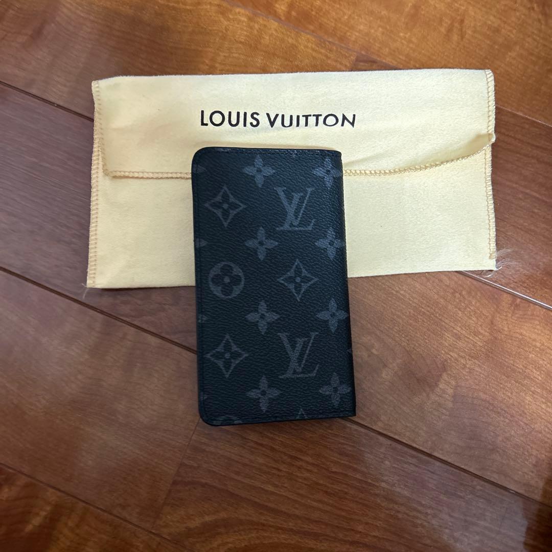 孝*明様 LOUIS VUITTON ブラック手帳型ケース全機種対応スライド式ス