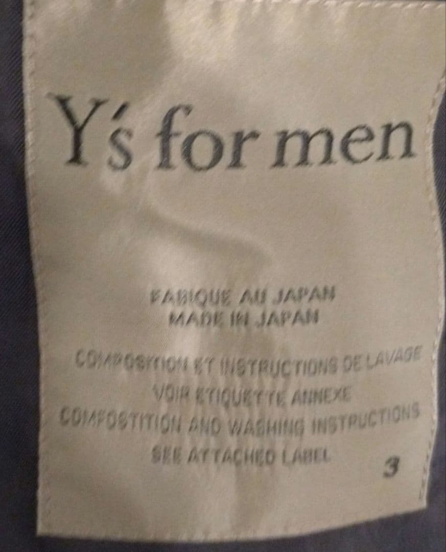 Y's for men 黒 スーツ
