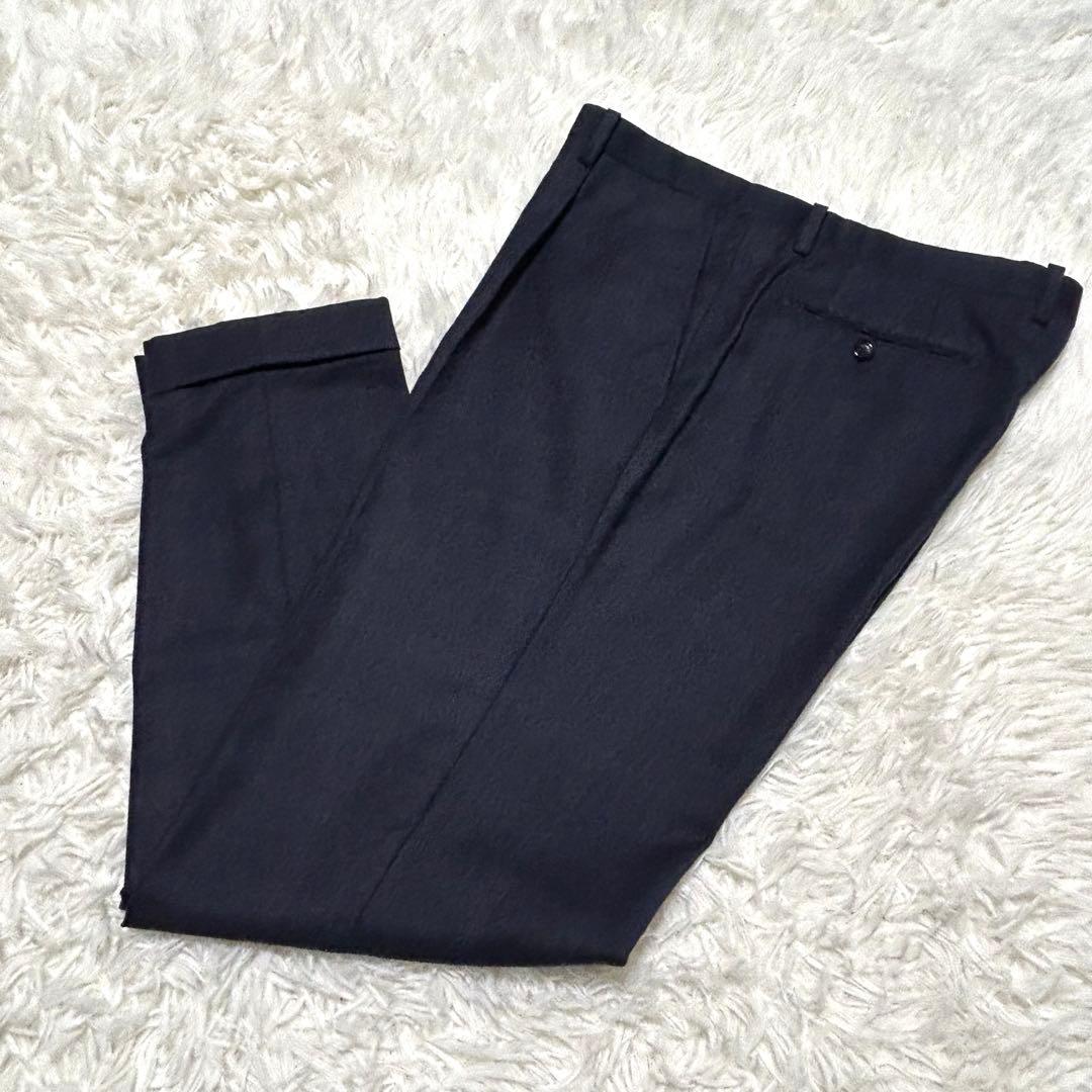 良品　エルメネジルドゼニア生地　スーツセットアップ　100AB7 ネイビー系