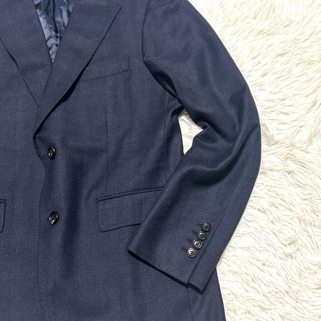 良品　エルメネジルドゼニア生地　スーツセットアップ　100AB7 ネイビー系